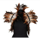 Feather Shoulder Epaulettes Festival Rave Wear