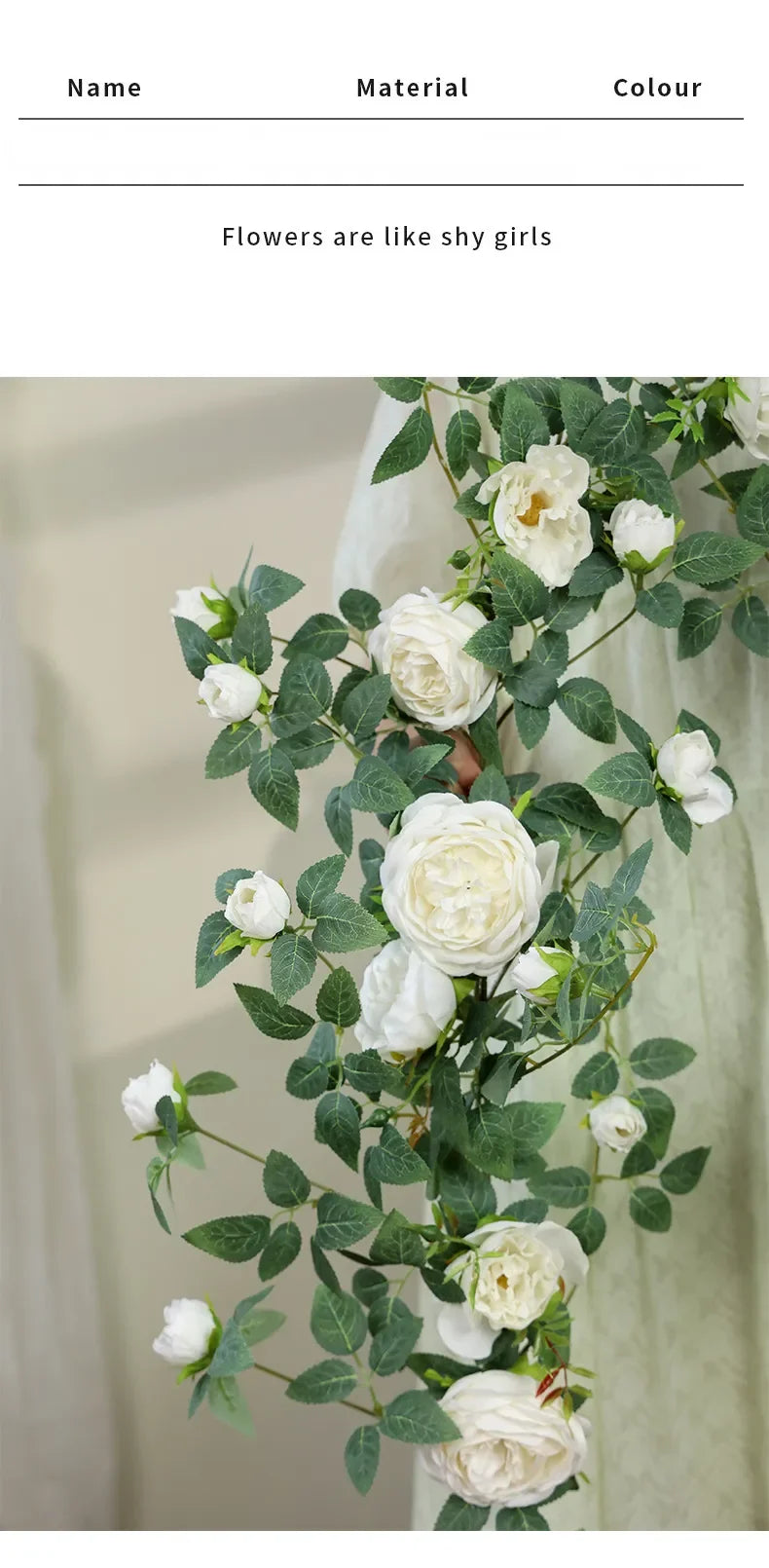 Artificial Sweetheart Roses Silk Fake Flowers Vines Party Decoration