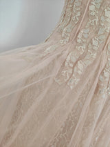 Sylvie's French Lace Embroidered Mesh Evening Dress