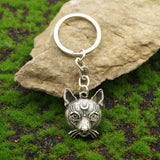 Witch's Cat Head Keyring