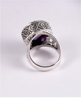 Tear of the Kraken S925 Sterling Silver Ring Waterdrop Amethyst