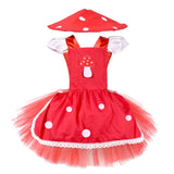 Girls Mushroom Dress Cosplay Costume Set