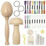 Knitting Repair Set Darning Mushroom and Egg Knitting Aid