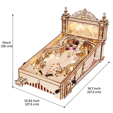 Pinball Machine DIY Wooden Model Kit