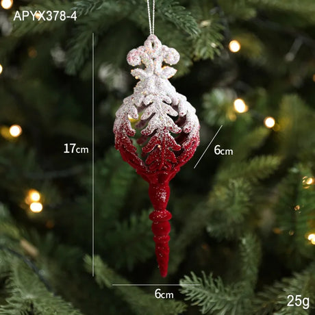 Christmas Snow Kissed Hanging Ornaments Ballet Girl Elk Swan