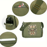Trio of Moths Print Canvas Shoulder Bag Crossbody Messenger Bag