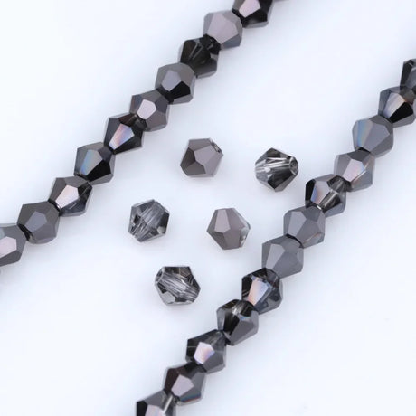 3/4/6mm Rainbow Austria Bicone Crystal Beads AB Colour Faceted Glass Beads for DIY Jewellery Making