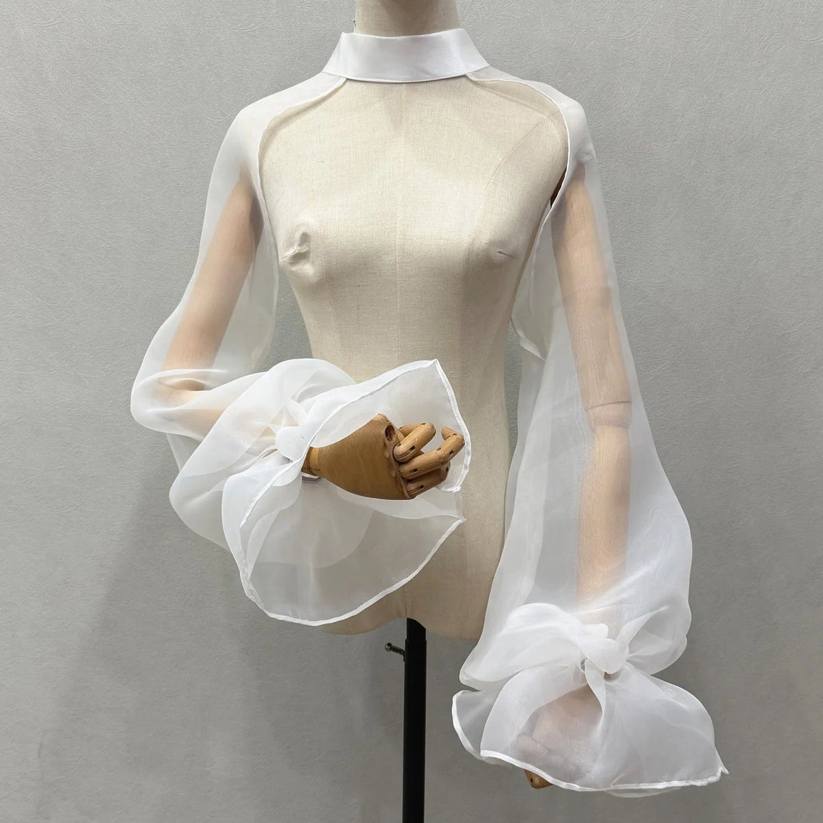 Chiffon Full Sleeves Shoulder Neck Covers Cosplay Dance Performance Wear