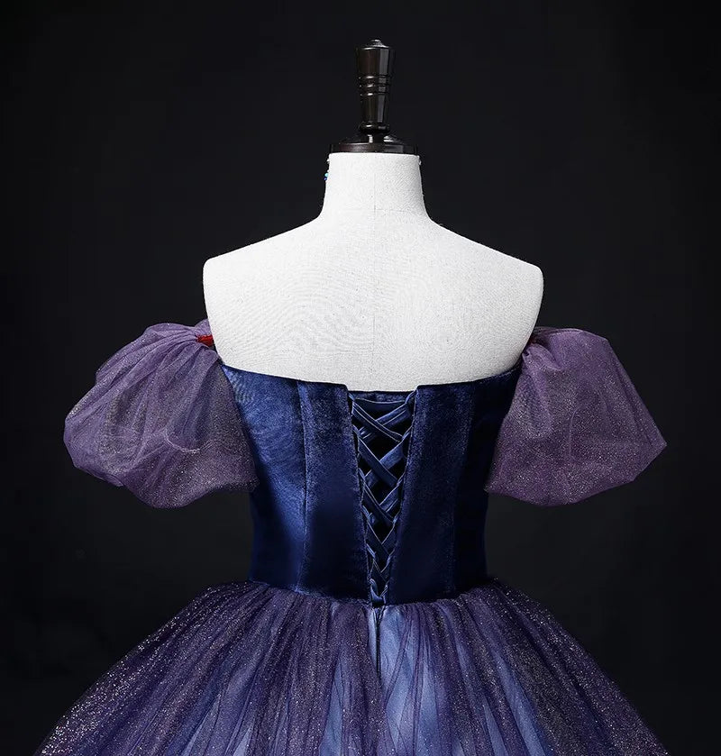 Aurora's Purple Gradient Custom Made Evening Gown Formal Dress