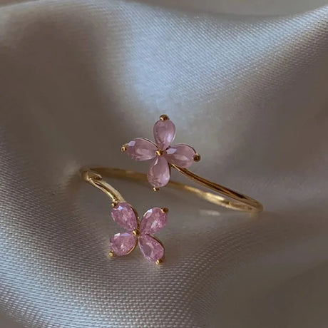 Sweet and Dainty Colourful Zircon Rings Gift Idea