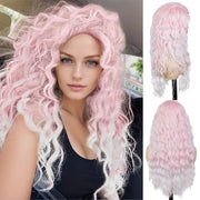 Long Curly Wig Water Wave Thick Fluffy Hair Cosplay Wigs 28 Inch