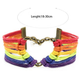 Rainbow Pride Love Heart Bracelets
