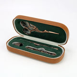 Crane 4pcs Embroidery Scissors Kit Needlework Set Seam Ripper Thimbles Needles