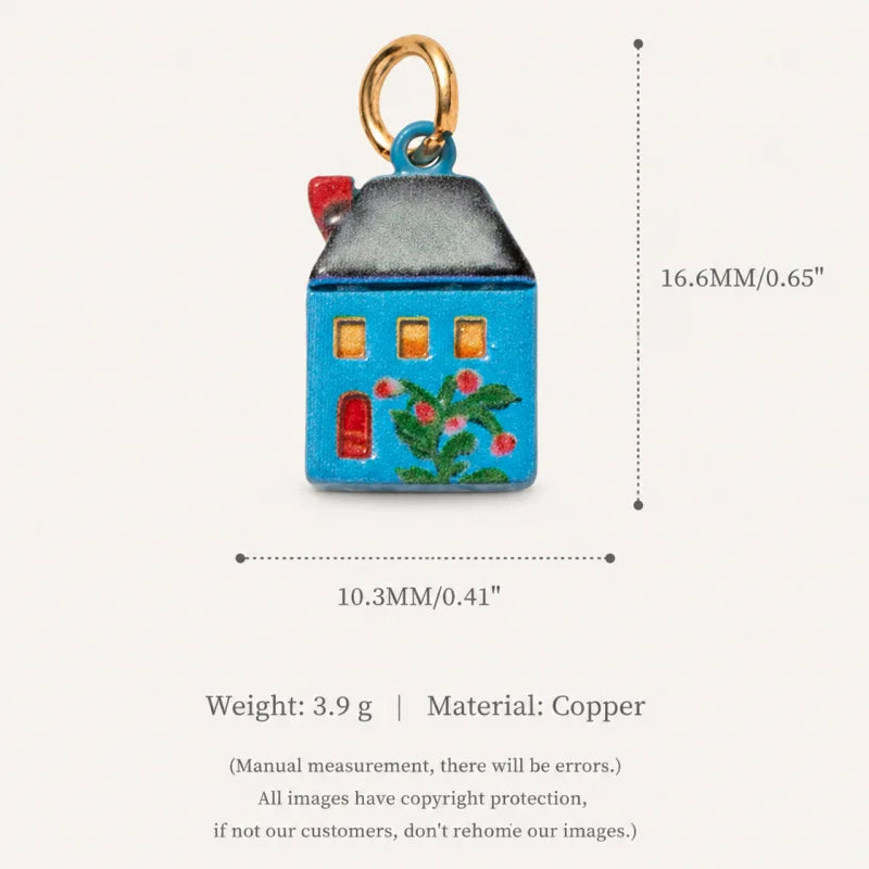 Ceramic House Charms English Cottage DIY Jewellery Making Necklace Bracelet Pendants