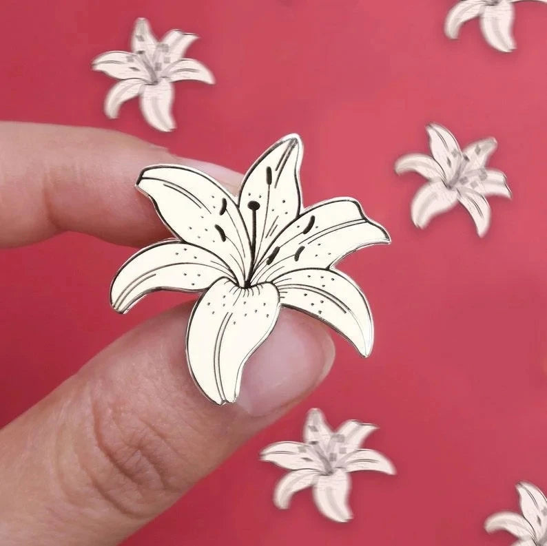 Wildflower Botanical Enamel Pins Badges