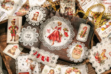 3 Sheet Large Christmas RUB ON Transfer Stickers Junk Journal DIY Scrapbooking Craft Stickers