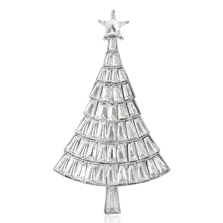 Rhinestone Christmas Tree Brooches