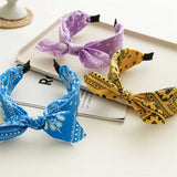 Paisley Bandana Top Knot Bow Headbands