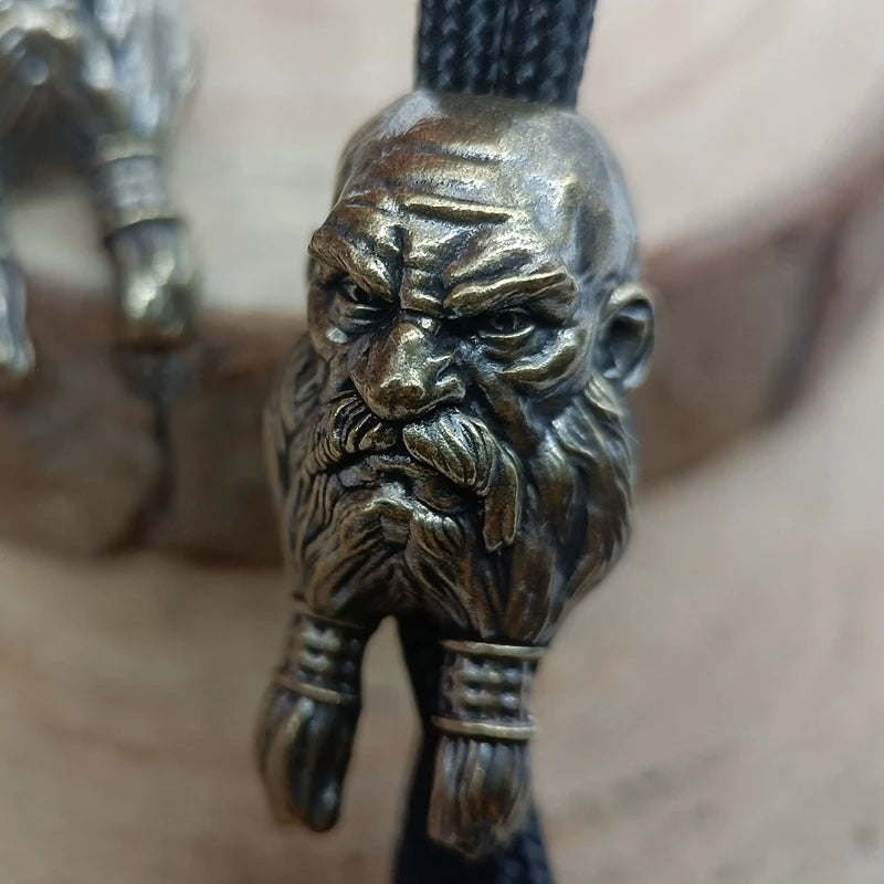 Viking Brass Paracord Beads Lanyard Charm Dreadlock Beard Bead
