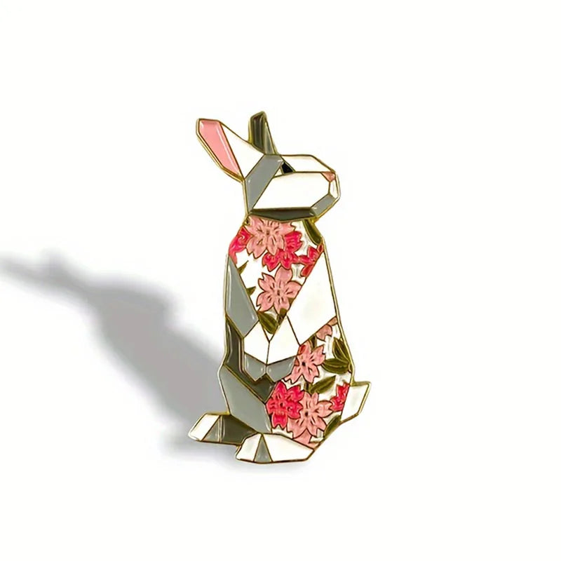 Origami Rabbit Enamel Pin