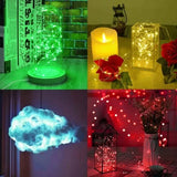 1m-30m Copper Wire LED String Light 8 Colours Fairy Lights Battery Powered