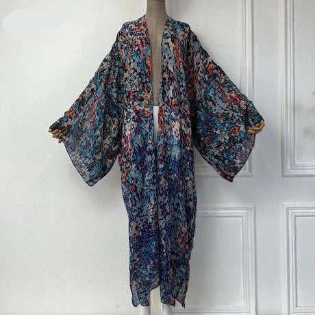 Monet's Cover Up Boho Long Kimono Duster