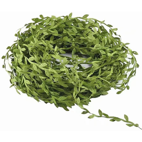 20M Leaf Ribbon Green Vine Garland Ribbon DIY Crafts Gift Wrapping