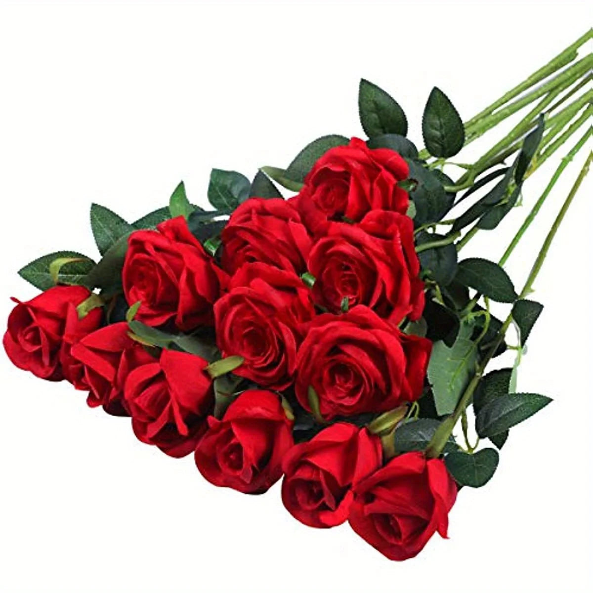 A Dozen Realistic Artificial Roses Bouquet