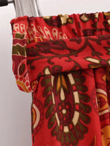 Nuri's Boho Red Floral Print Wide Leg Pants