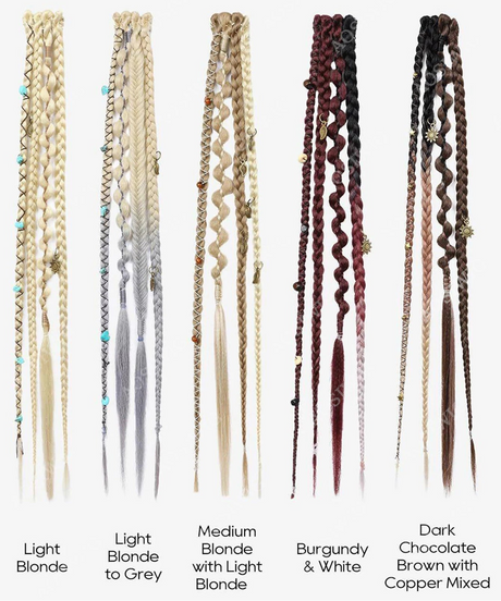 2pc Ombre Synthetic Fae Braids Hair Extensions Clip in Hairpieces