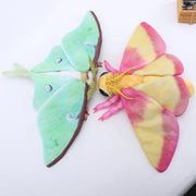 Cute Luna Moth and Rosy Maple Moth Plush Toys Soft Stuffed Animal Plushie for Insect Lovers Gift Idea