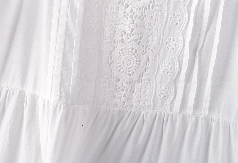 Tilly's Embroidered White Cotton Summer Dress