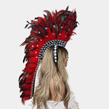 Handcrafted Feather Mohawk Headdresses Carnival Party Costumes