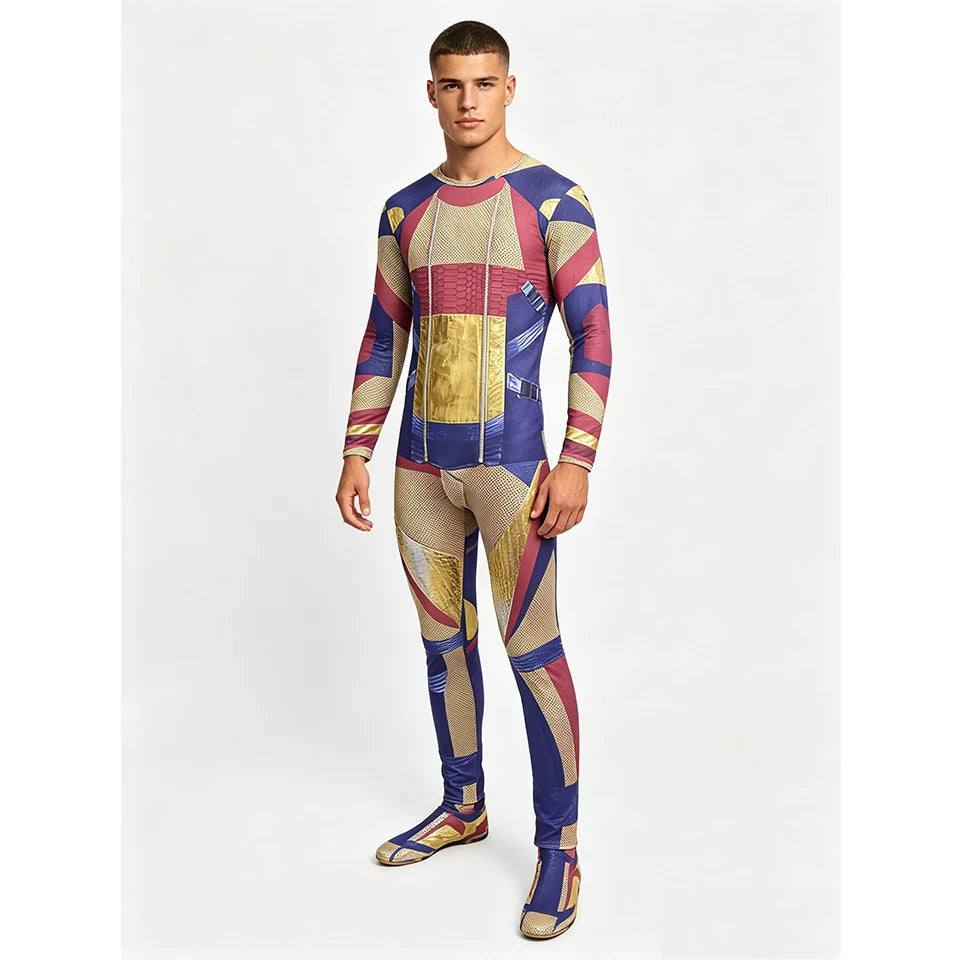 Superhero Carlos Cosplay Descendants Jumpsuit for Kids & Adults Halloween Stage Children's Book Week Costumes Boys