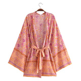 Boho Cover Ups Short Kimono