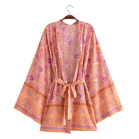 Boho Cover Ups Short Kimono