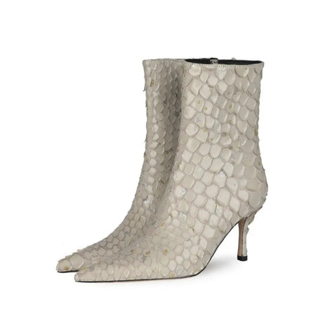 Sssseriously Ssssasssy Sssshort Boots Black Red Snake Ankle Boots