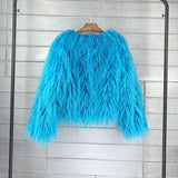 Faux Fur Coats Y2k Punk Rave Winter Jackets