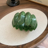 Smudged Oval Acrylic Elastic Bangles Bracelets