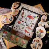 2 Sheet Vintage Mushroom RUB ON Transfer Stickers Junk Journal DIY Album Scrapbooking Craft Stickers