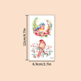 10pcs Watercolour Hummingbird Temporary Tattoos Floral & Bird Designs