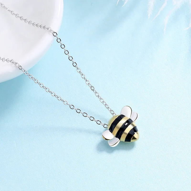 Handmade Bitty Bees Jewellery 925 Sterling Silver Necklace Earrings