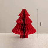 Christmas Paper Honeycomb Decorations Ball Folding Christmas Tree Table 3D Ornaments