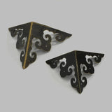 Sets of Four Antique Iron Corner Furniture Hardware