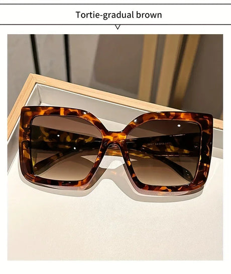 Astrid's Oversized Square Sunglasses with Gradient Lenses