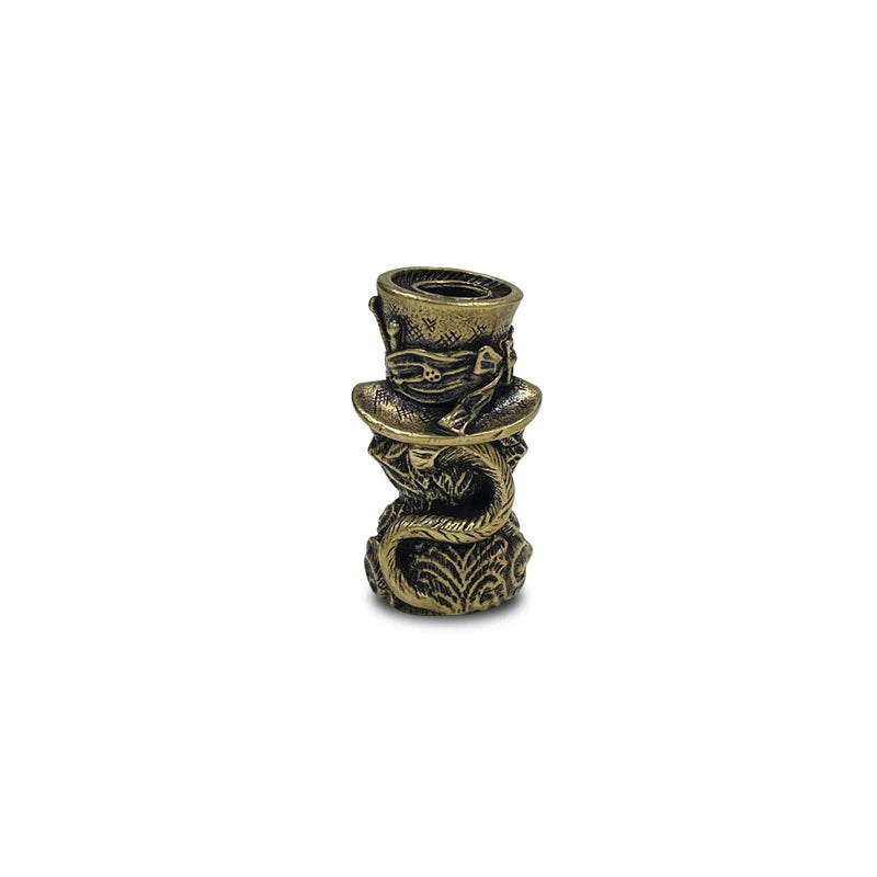 Brass Mad Cheshire Cat Paracord Bead Lanyards Dreadlocks Beard Bead