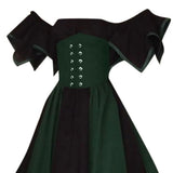 Petal Hem Medieval Carnival Costumes Lace Up Dresses