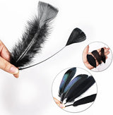 50/100 Pcs Black Goose Chicken Pheasant Feathers DIY Crafts