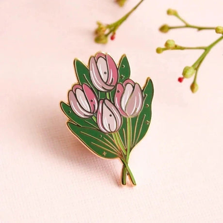 Wildflower Botanical Enamel Pins Badges