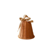Rattan Bell Hanging Ornament Woven Pendant Christmas Decoration